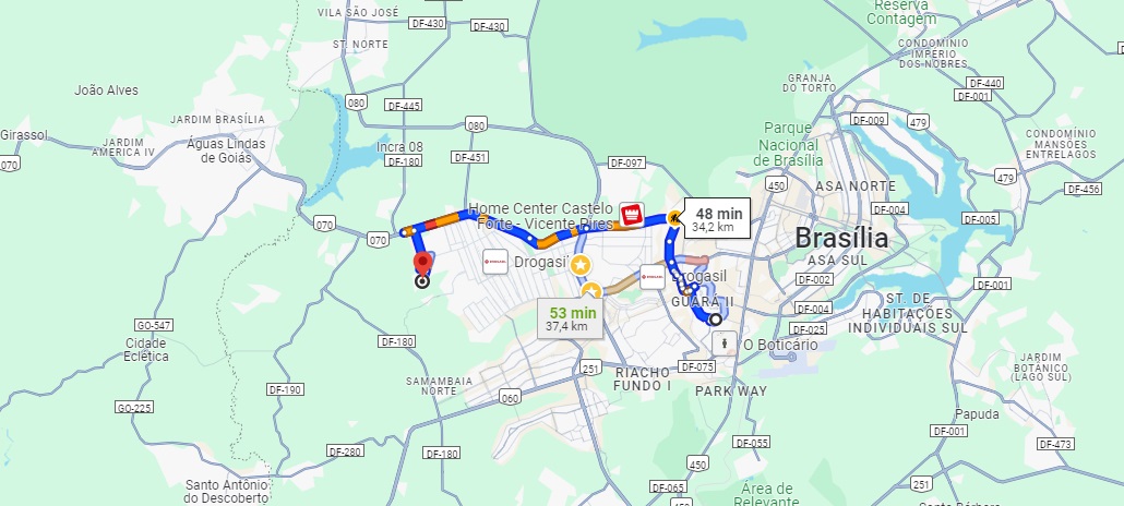 Mapa da localização da Casa de Paz
